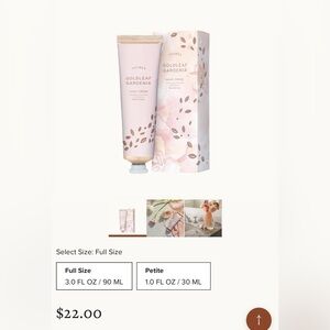 Thymes goldleaf gardenia hand cream